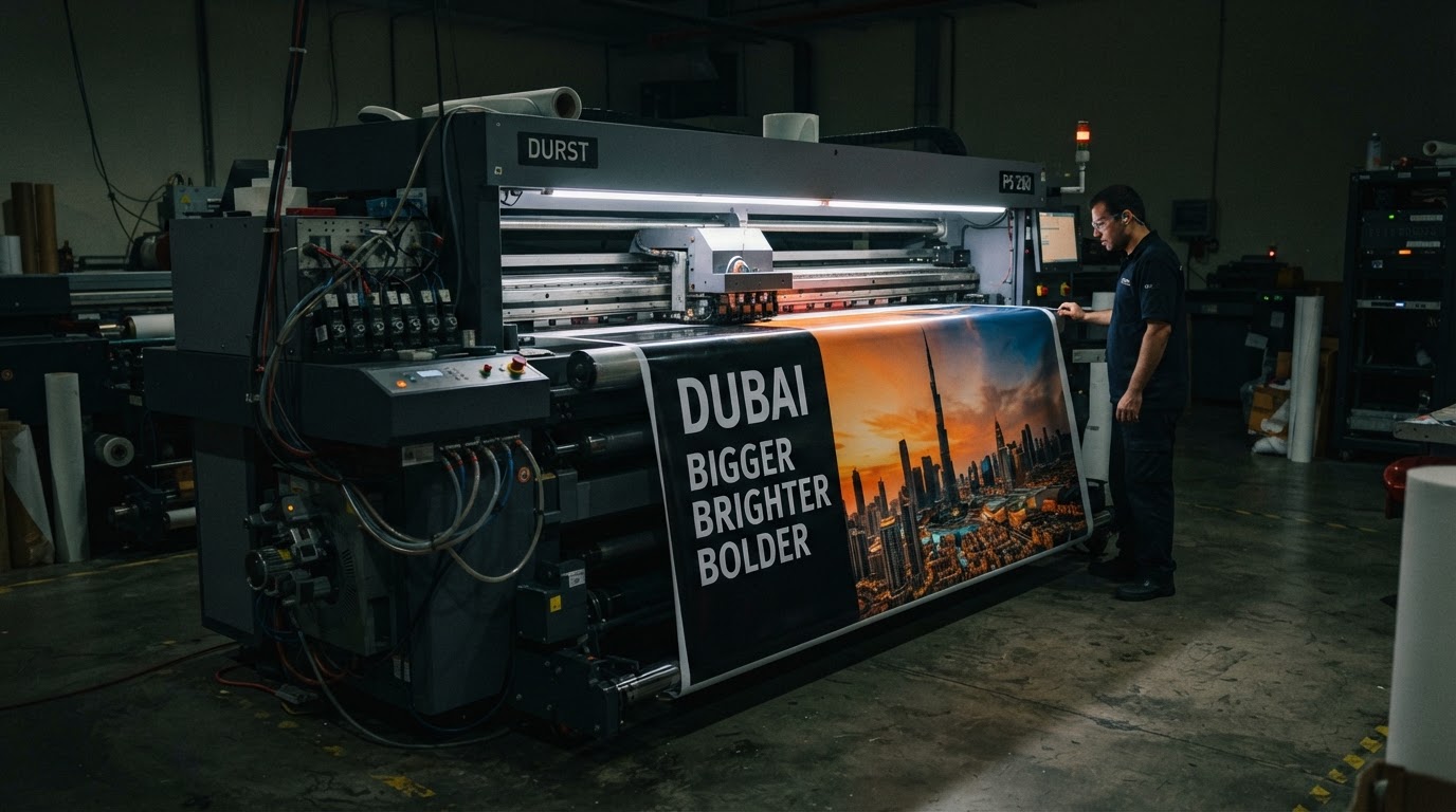 Heritage Teak & Living Printing Press Banner